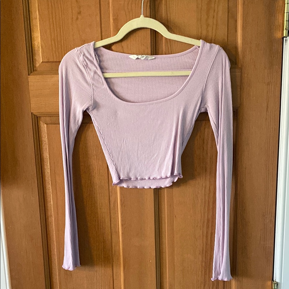 Glassons Size Extra Small XS Lavender Ribbed Women's Teen Girl Crop Top